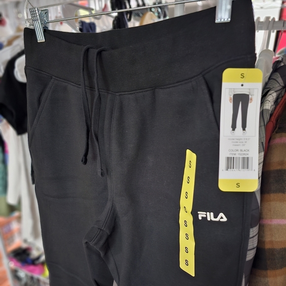 FILA FLEECE JOGGER PANTS WOMEN'S SIZE AVAILABLES BLACK - Picture 7 of 8